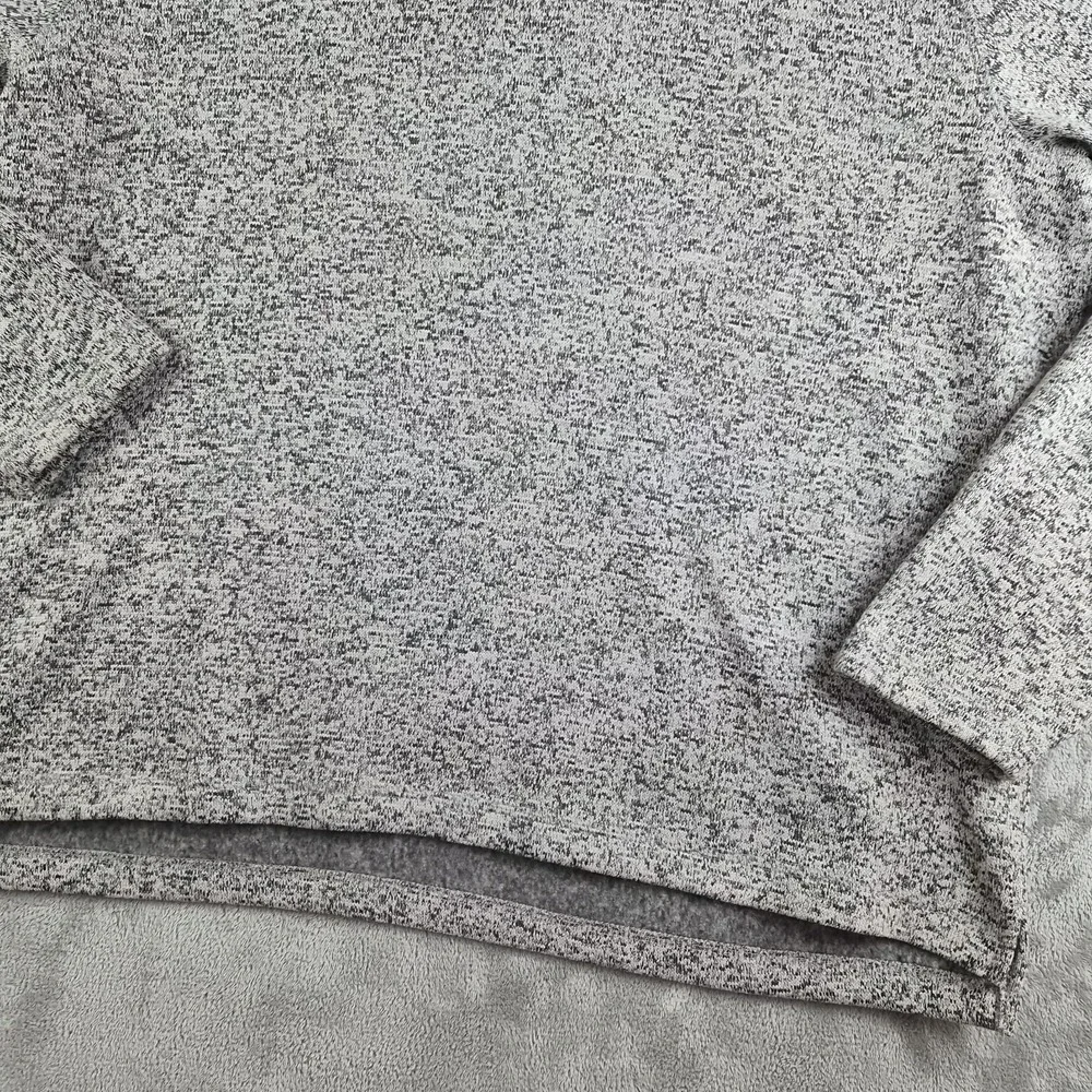 Wrangler Authentic Sweater Men XL Gray Heathered Knit 1/4 Zip Mock Neck Pullover